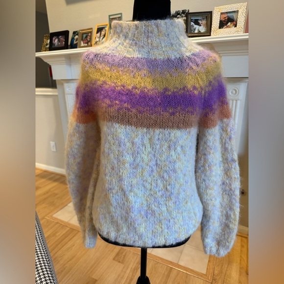 ROSE CARMINE Mohair Wool Alpaca Lightweight Soft Sweater Size 1/Small/Medium - Picture 4 of 10